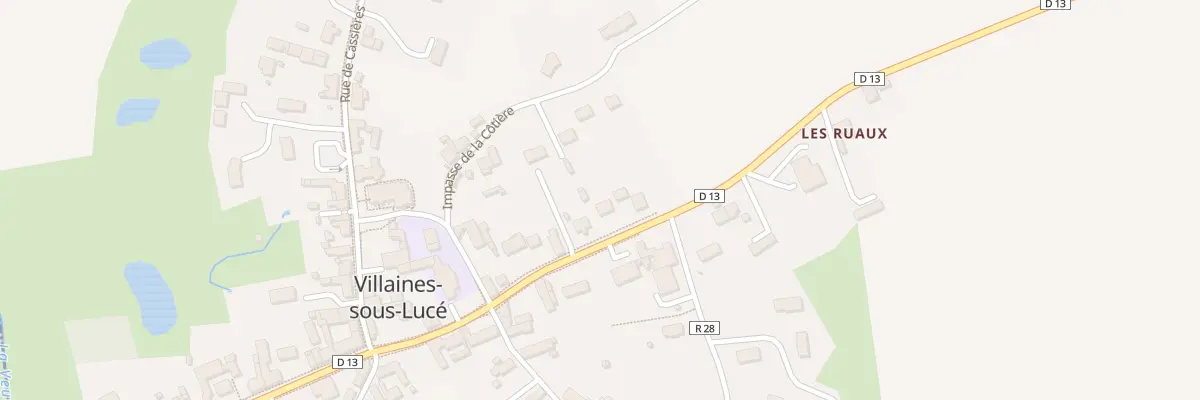Plan du 37 Rue de Saint Calais à Villaines-sous-Lucé