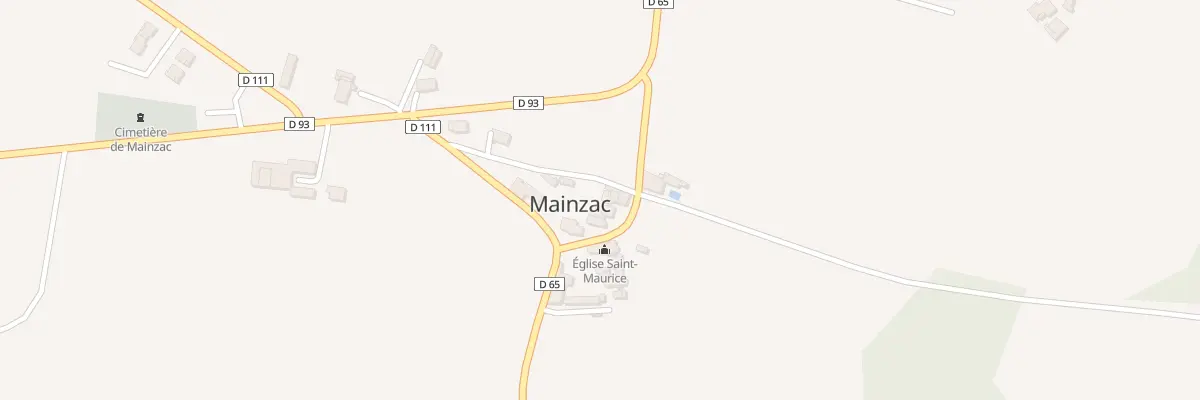 Plan du 5008 Le Bourg de Mainzac à Mainzac