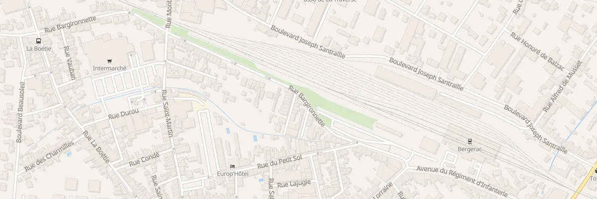 Plan du 33 Rue Bargironnette à Bergerac