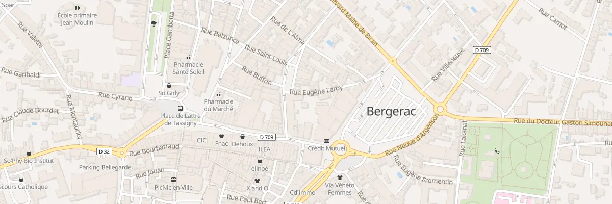 Plan du 3 Rue Eugene Leroy à Bergerac