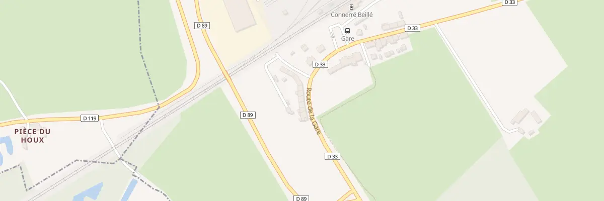 Plan du 92 Rte de la Gare à Beillé