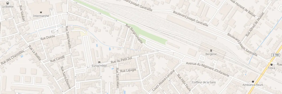 Plan du 25 Rue Bargironnette à Bergerac
