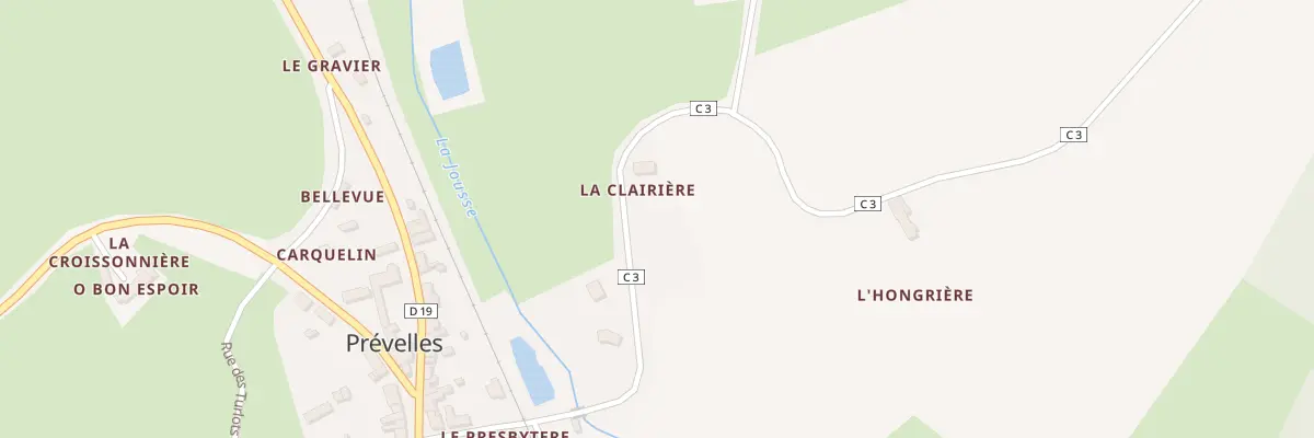 Plan de La Clairiere à Prévelles