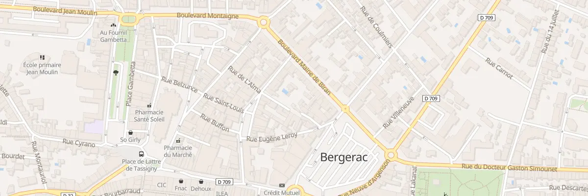 Plan du 1 Rue des Deux Conils à Bergerac