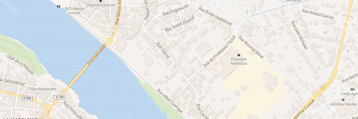 Plan du 20 Rue Clairat à Bergerac