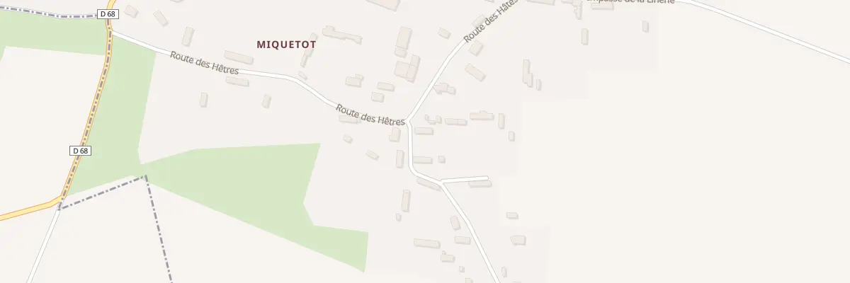 Plan du 209 Miquetot à Angerville-la-Martel