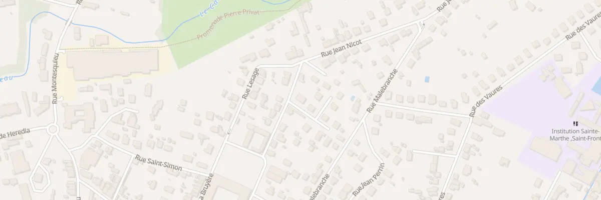 Plan du 27 Rue Jean Nicot à Bergerac