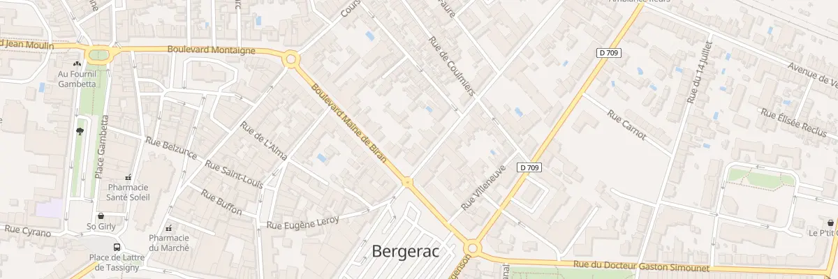 Plan du 6 Bd Victor Hugo à Bergerac
