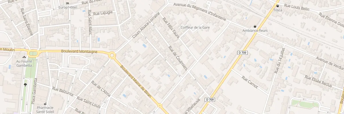 Plan du 14 Rue de Coulmiers à Bergerac
