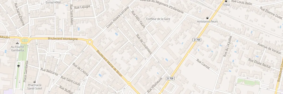 Plan du 8 Rue de Coulmiers à Bergerac