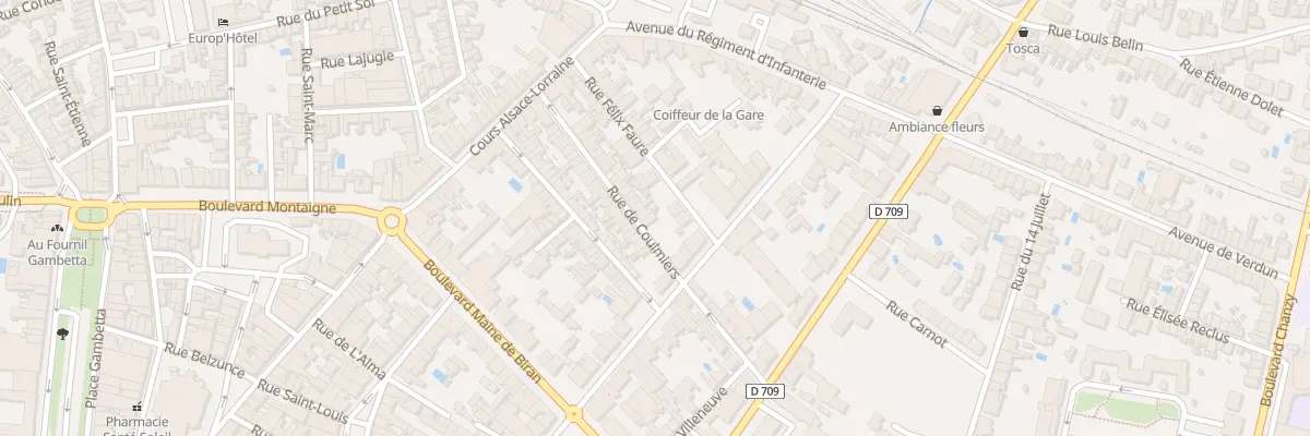 Plan du 3 Rue de Coulmiers à Bergerac