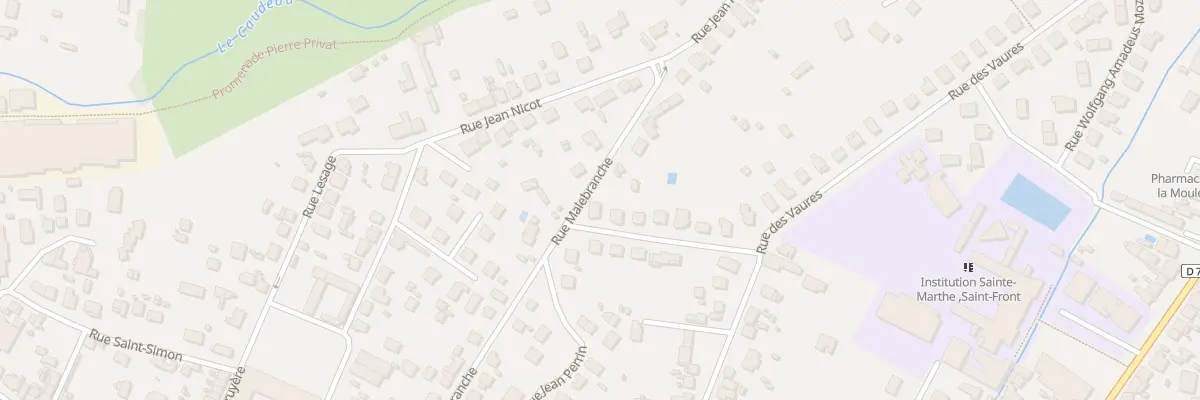 Plan du 14 Rue Cesar Franck à Bergerac