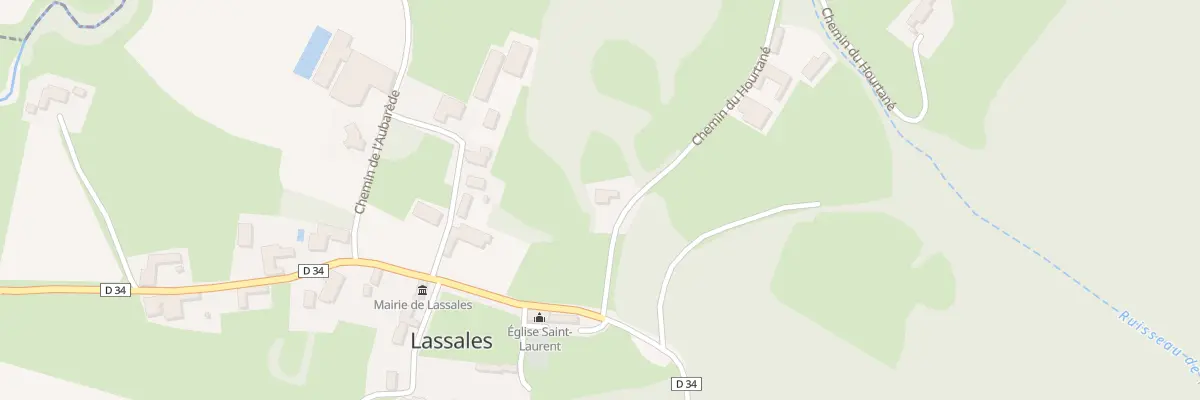 Plan du 1 Che du Hourtane à Lassales