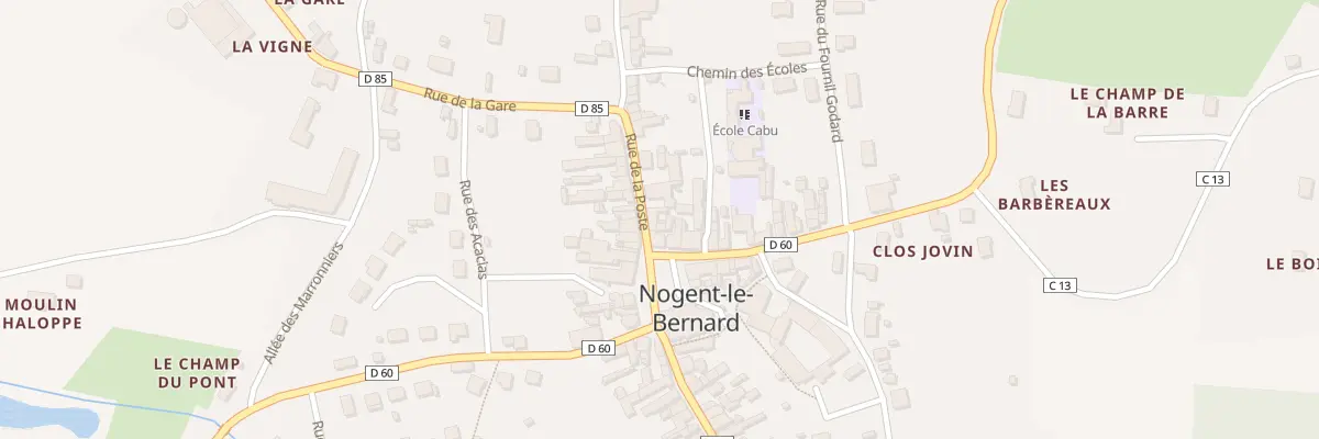Plan du 2 Rue de la Poste à Nogent-le-Bernard