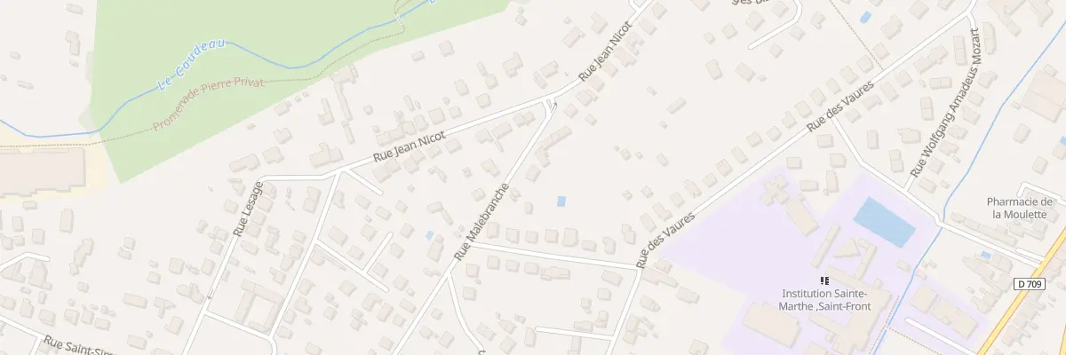Plan du 15 Rue Malebranche à Bergerac