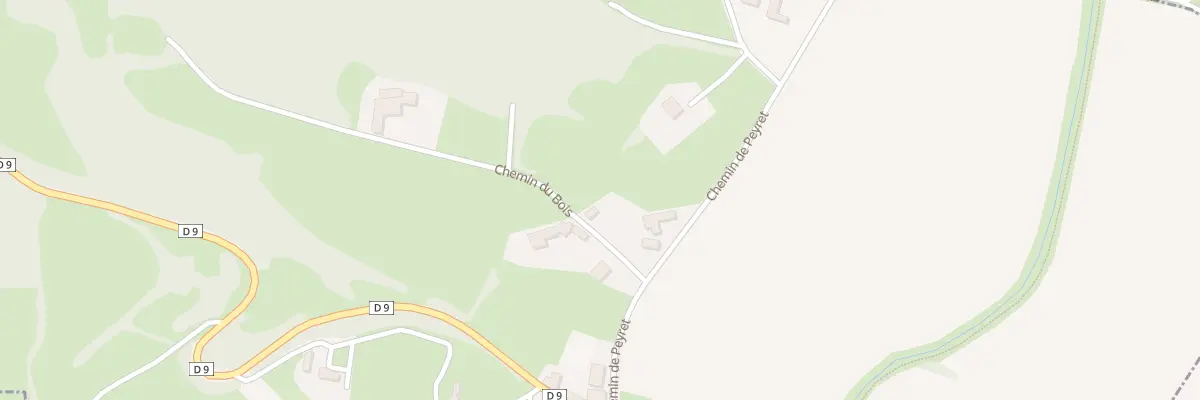 Plan du 2 Che du Bois à Larroque