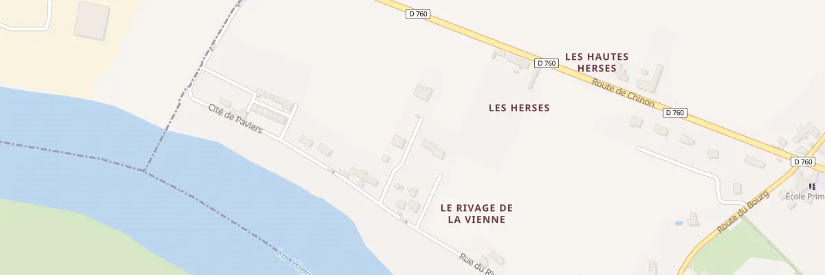 Plan du 29 Rue du Rivage de la Vienne à Trogues