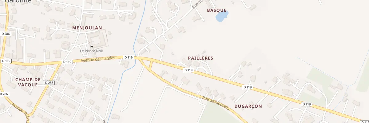 Plan du 1800 Av des Landes à Sérignac-sur-Garonne