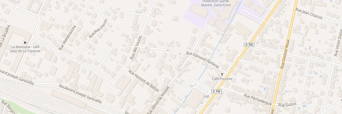 Plan du 11 Rue Edmond Rostand à Bergerac
