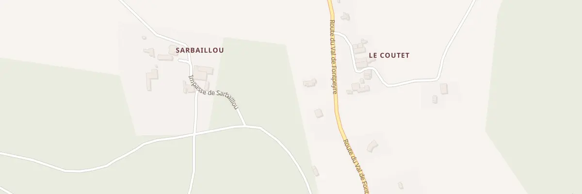 Plan du 9 Rte du Val de Fontpeyre à Vallereuil