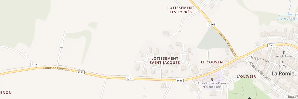 Plan du 13 Rue Saint-Jacques à La Romieu