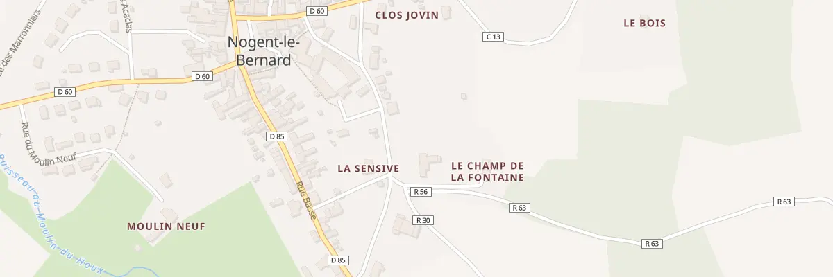 Plan du 12 Rue du Lavoir à Nogent-le-Bernard