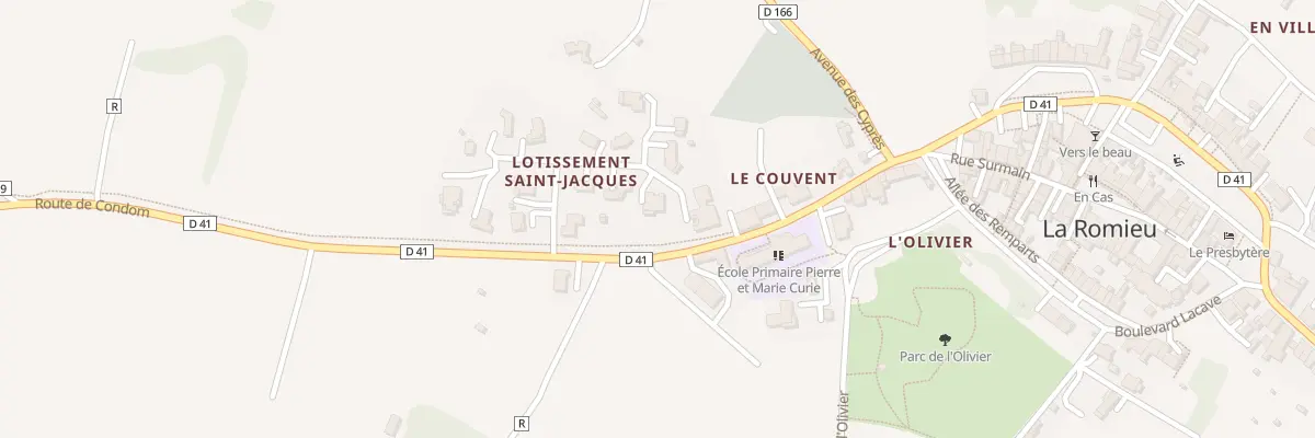 Plan du 5341 Derriere Le Couvent à La Romieu
