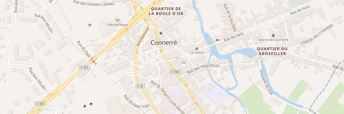 Plan du 9 Rue Michel Beaufils à Connerré