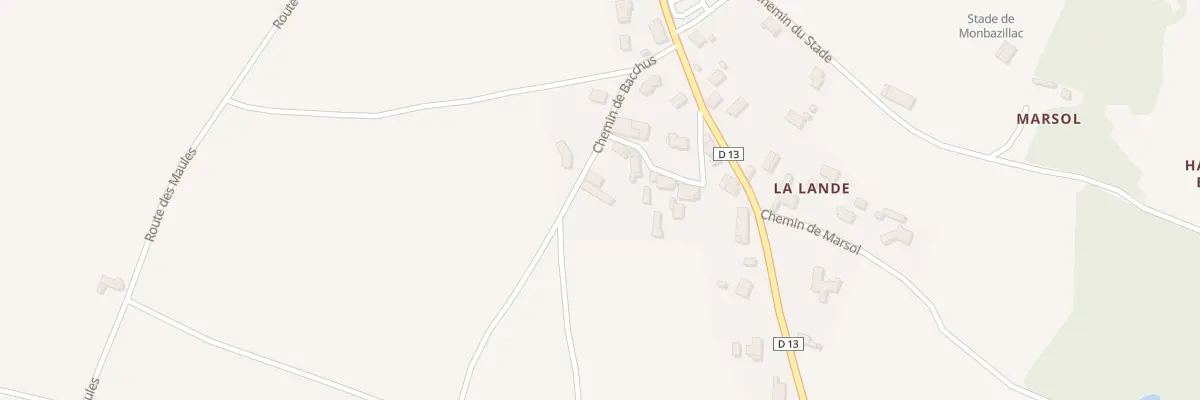 Plan du 159 La Lande Nord à Monbazillac