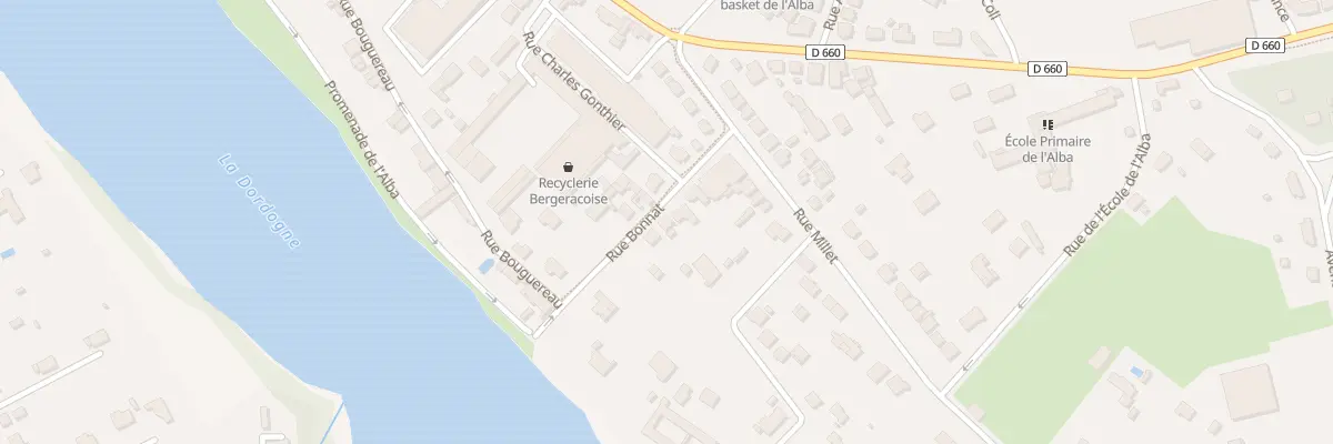 Plan du 5 Rue Bonnat à Bergerac