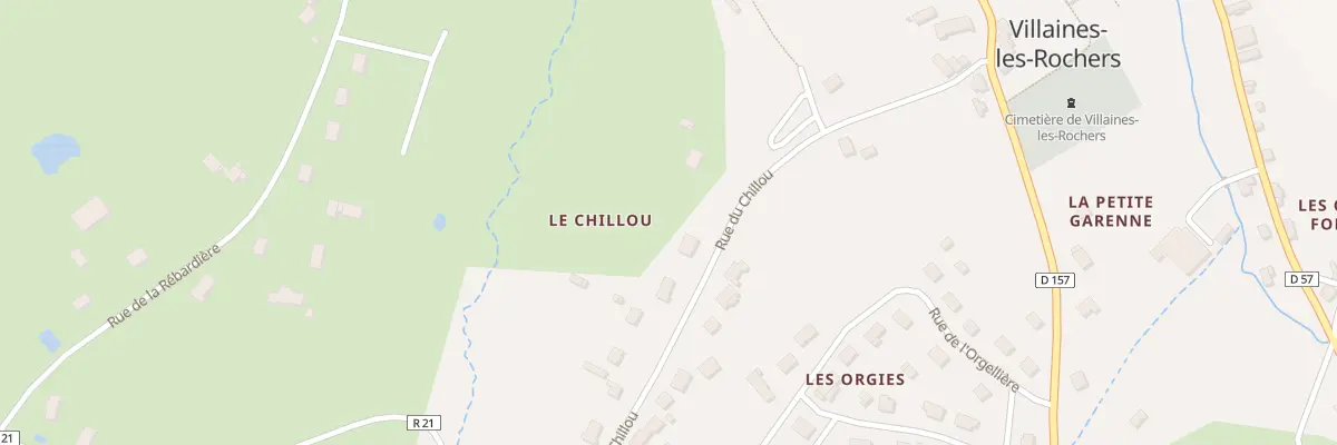 Plan du 9 Rue du Chillou à Villaines-les-Rochers
