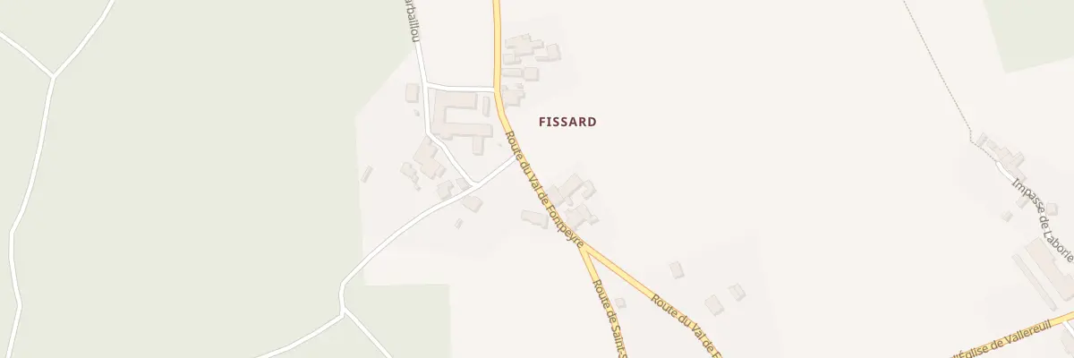 Plan du 12 Rte du Val de Fontpeyre à Vallereuil