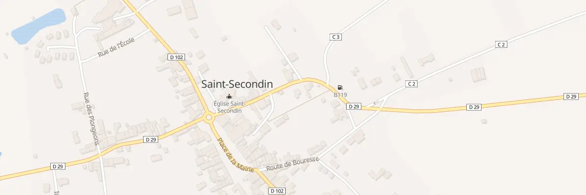 Plan du 12 Rue de la Boulangerie à Saint-Secondin