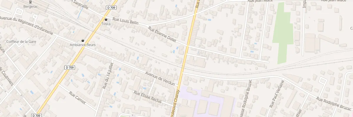 Plan du 2 Rue du Docteur Roux à Bergerac