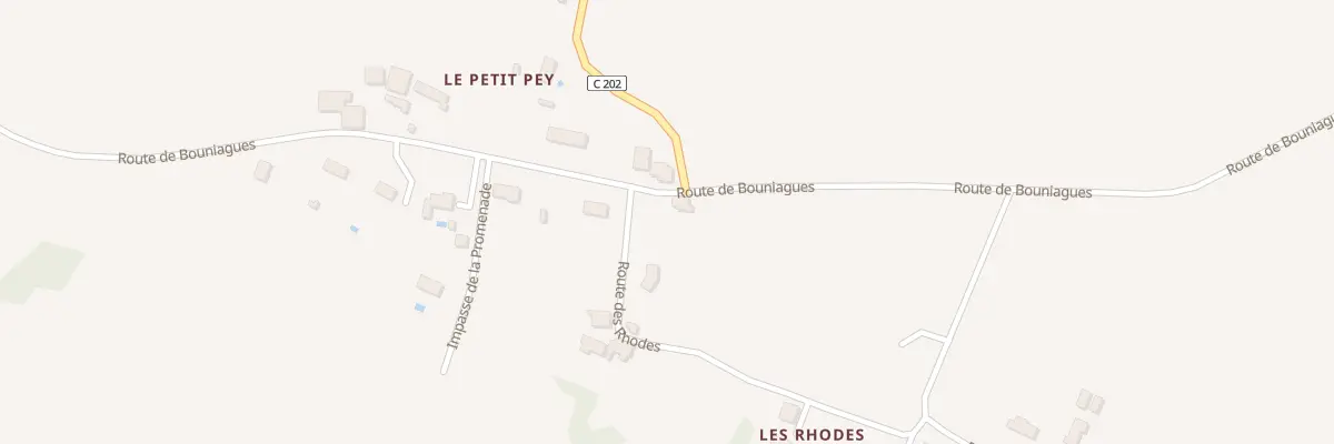 Plan des Rodhes à Ribagnac