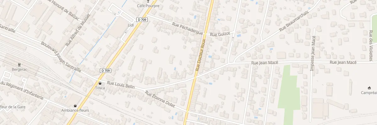 Plan du 24 Rue du Docteur Roux à Bergerac