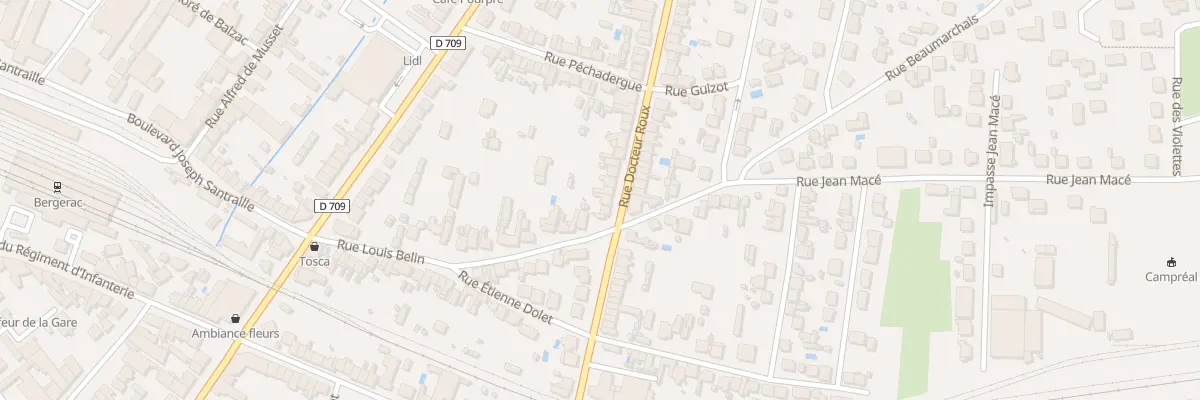 Plan du 20 Rue du Docteur Roux à Bergerac