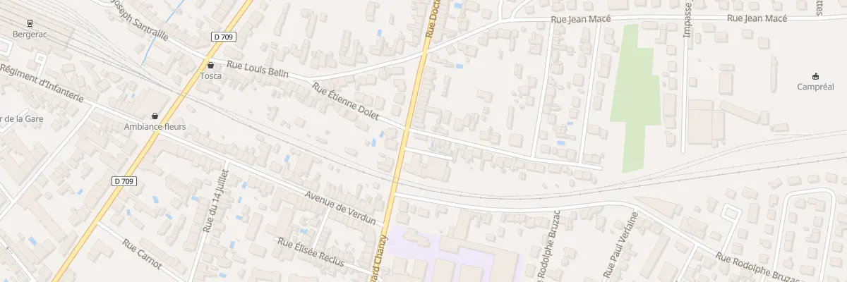 Plan du 3 Rue du Docteur Roux à Bergerac