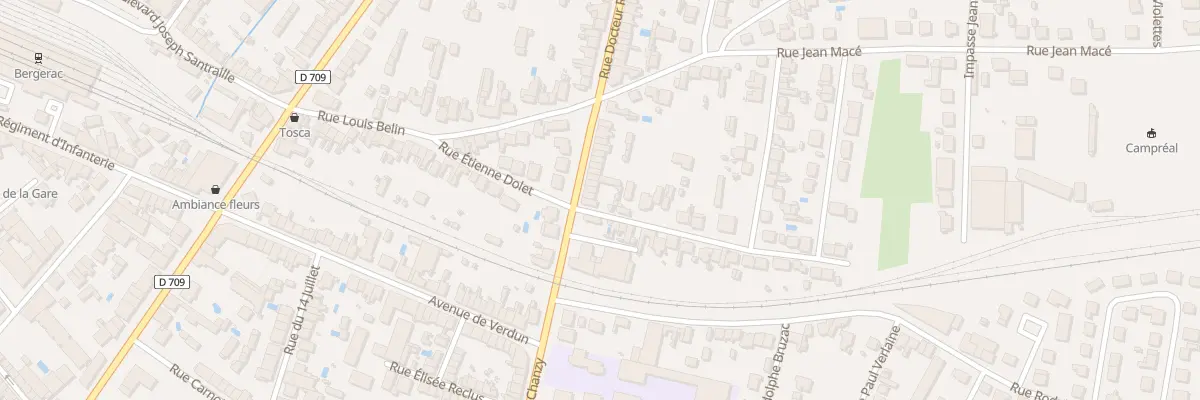 Plan du 7 Rue du Docteur Roux à Bergerac