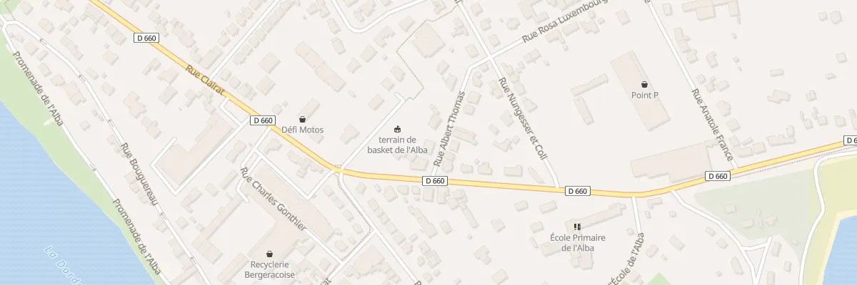 Plan du 2 Rue Albert Thomas à Bergerac