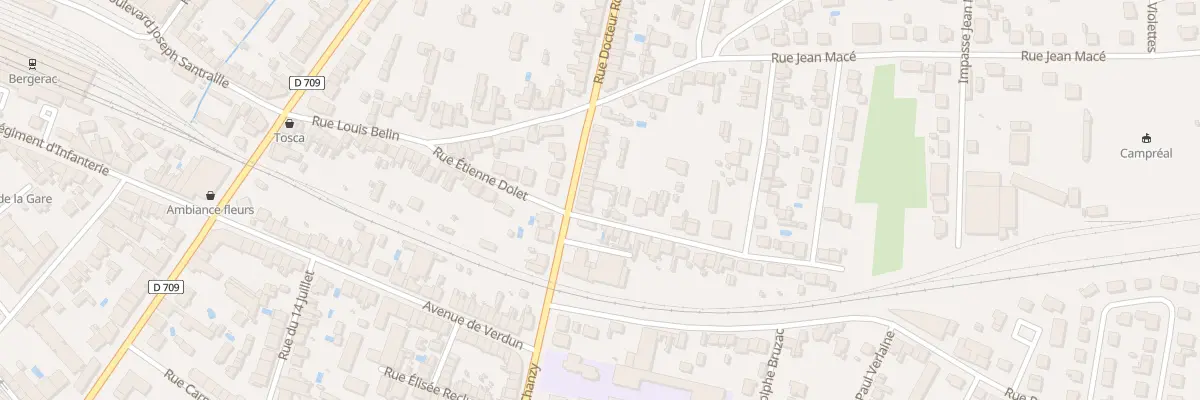 Plan du 9 Rue du Docteur Roux à Bergerac