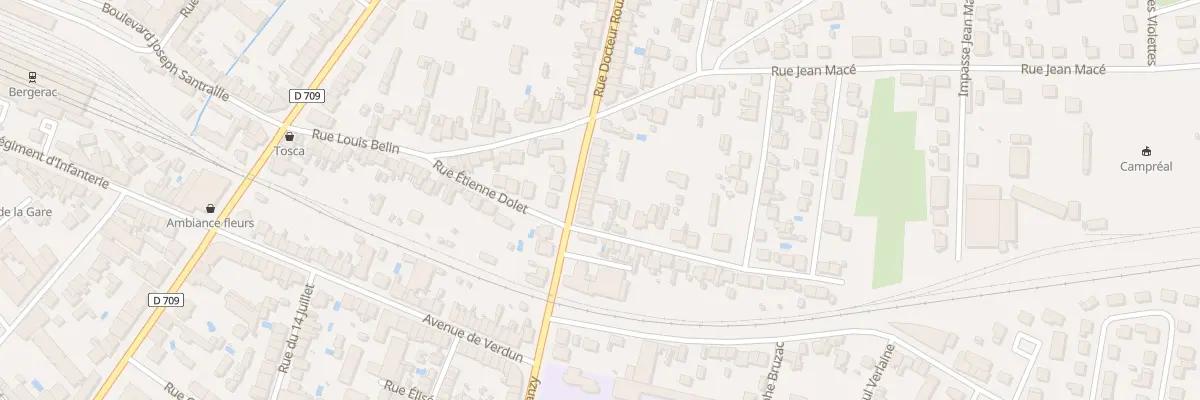 Plan du 13 Rue du Docteur Roux à Bergerac
