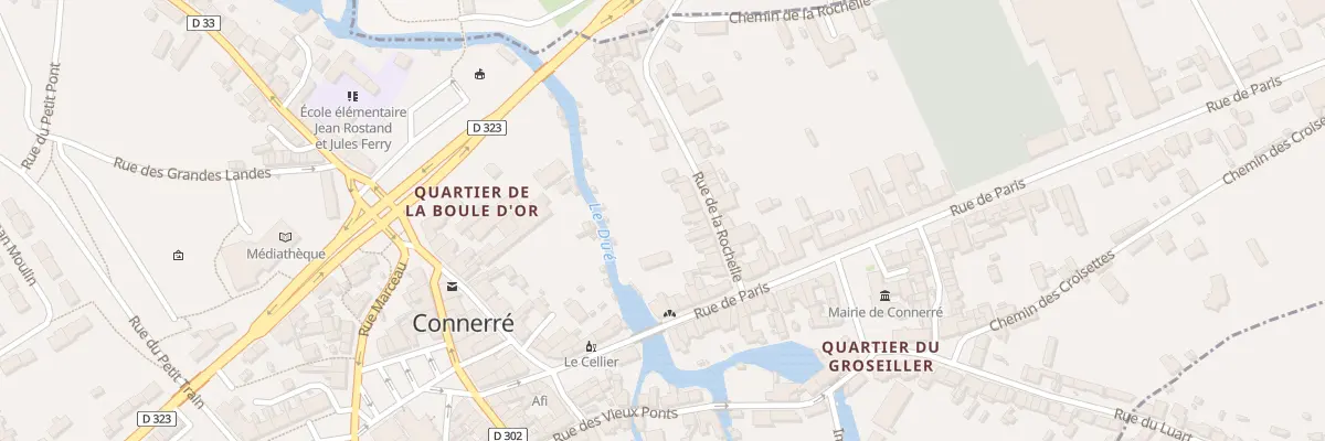 Plan du 11 Rue de la Rochelle à Connerré