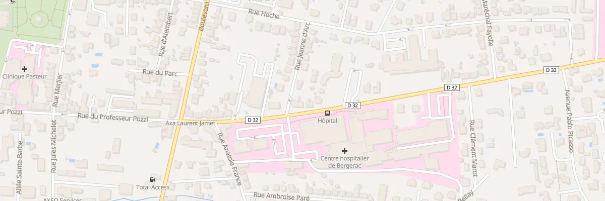 Plan du 24 Rue du Professeur Calmette à Bergerac
