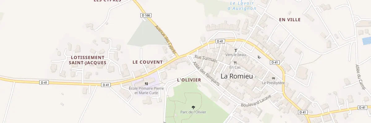 Plan de Av Roger Lacroix à La Romieu