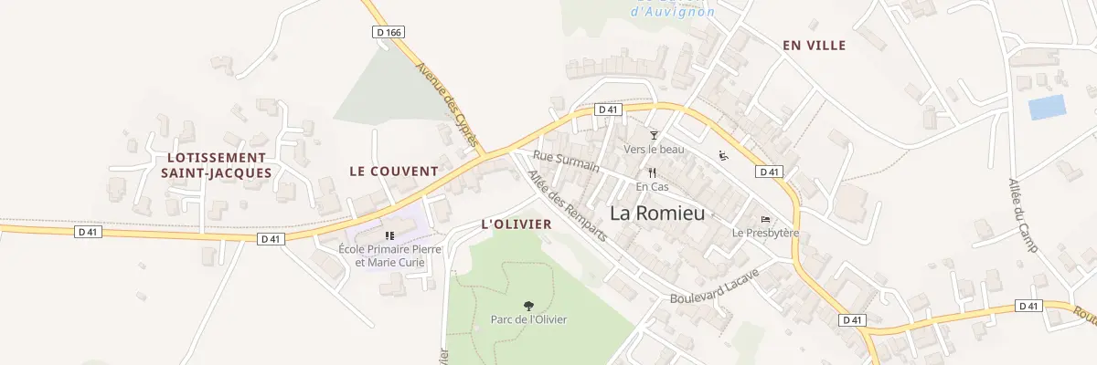 Plan du 32 All des Remparts à La Romieu