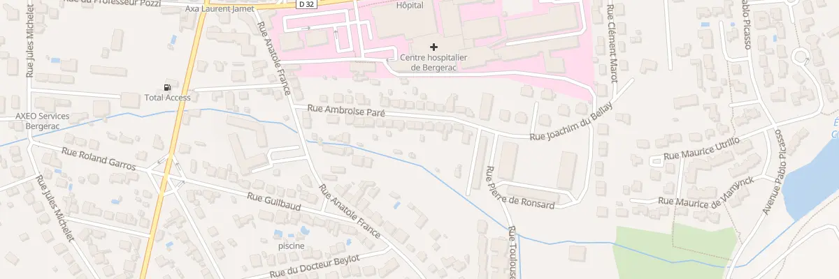 Plan du 17 Rue Ambroise Paré à Bergerac