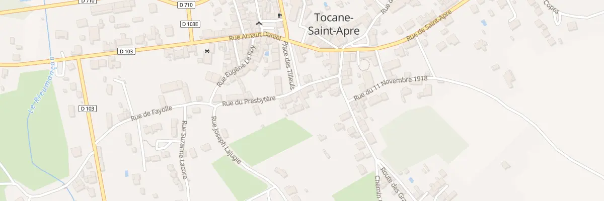 Plan du 11 Rue du Presbytère à Tocane-Saint-Apre