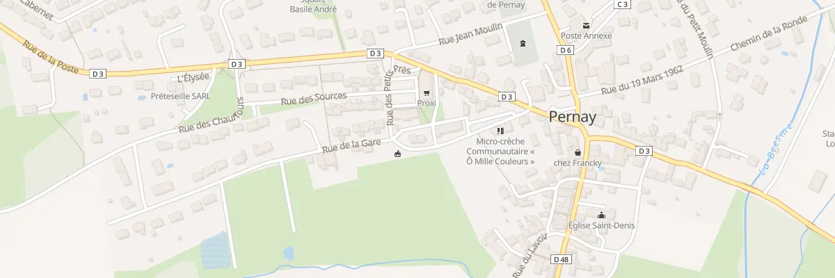 Plan du 2 Rue de la Gare à Pernay
