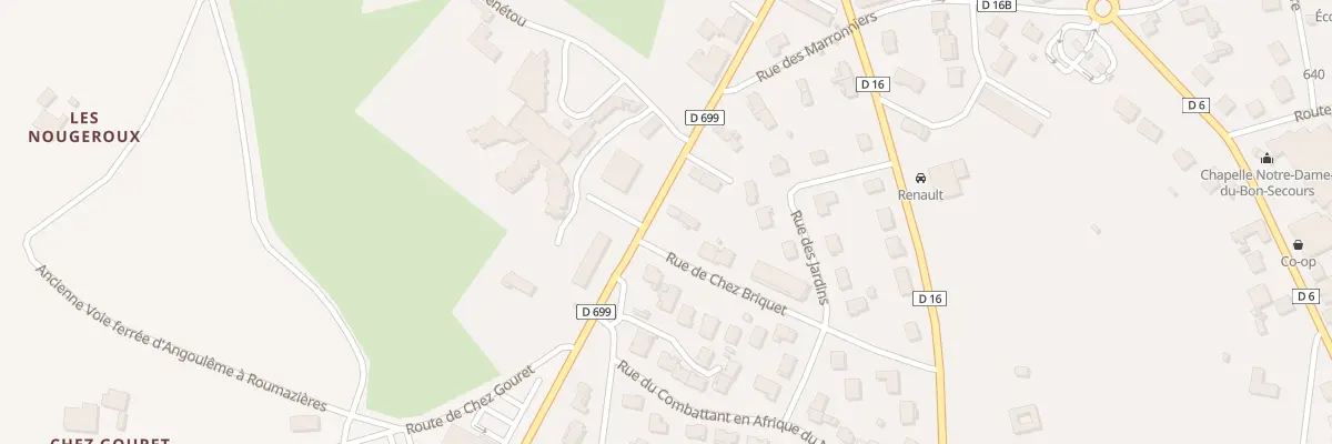 Plan du 2 Rue de Chez Briquet à Montbron